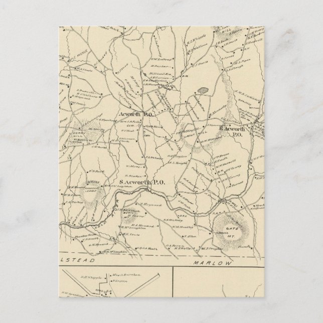 Acworth, Sullivan County Postcard (Front)