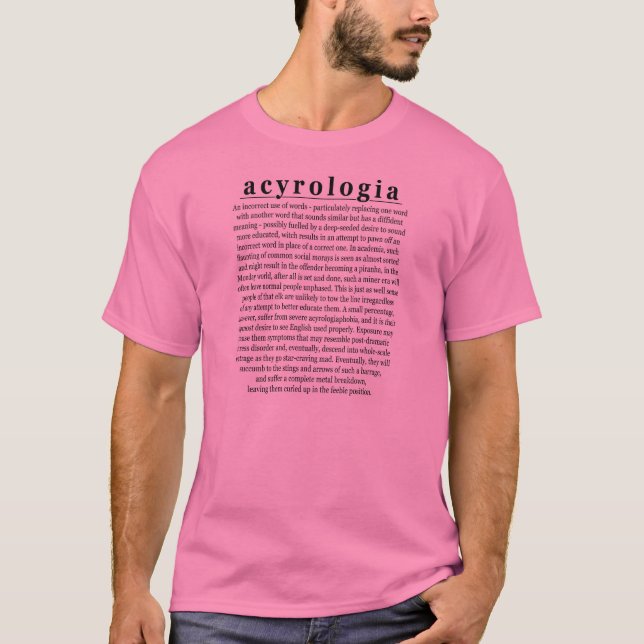 acyrologia T-Shirt (Front)