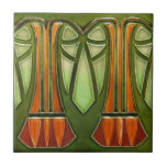 AD028 Art Deco Reproduction Ceramic Tile<br><div class="desc">Historical antique tile reproduced on a smooth surface 4.25" or 6" ceramic tile. Perfect for interior tile wall accents, backsplashes, fireplace surrounds, bathroom and showers walls, kitchens and craft projects. Not intended for outdoor use. Our tiles are copies of costly authentic original antique tiles. Suggestion: Order one tile to review...</div>