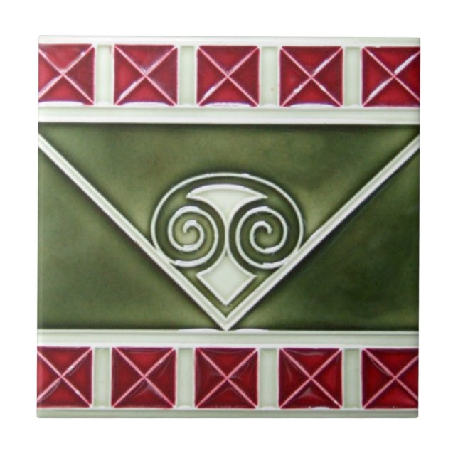 AD029 Art Deco Reproduction Ceramic Tile (Front)