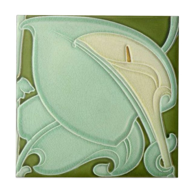 AD040 Art Deco Reproduction Ceramic Tile (Front)