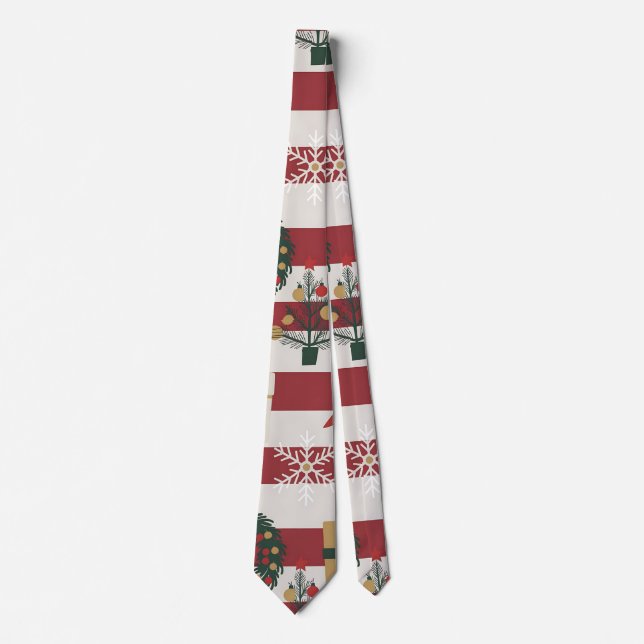AD 004 - Christmas digital pattern Neck Tie (Front)