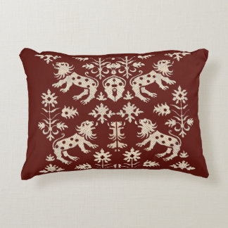 AD 1200s speckled lions print Accent Pillow