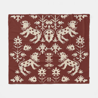 AD 1200s speckled lions print Fleece Blanket