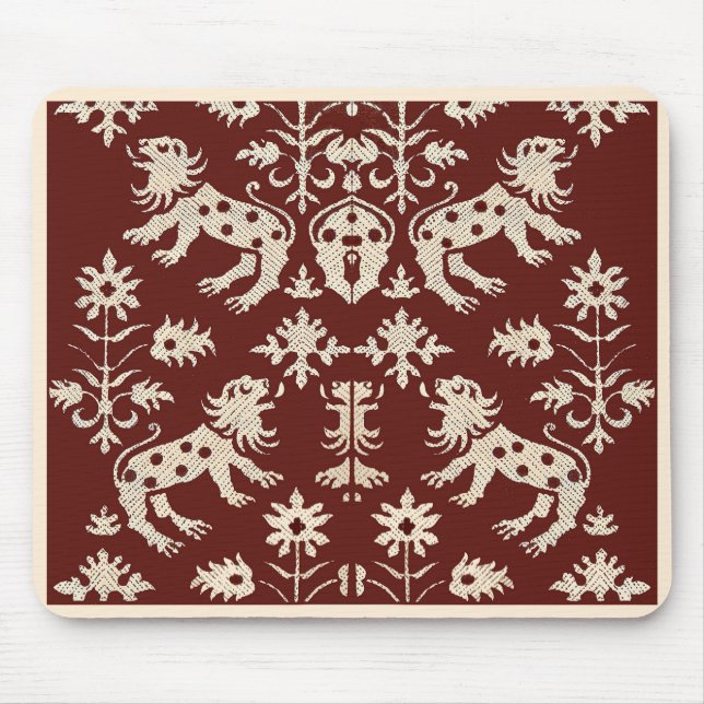 AD 1200s speckled lions print Mouse Pad (Front)