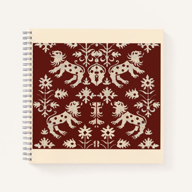 AD 1200s speckled lions print Notebook (Front)