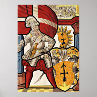 AD 1600 Swiss soldier Poster