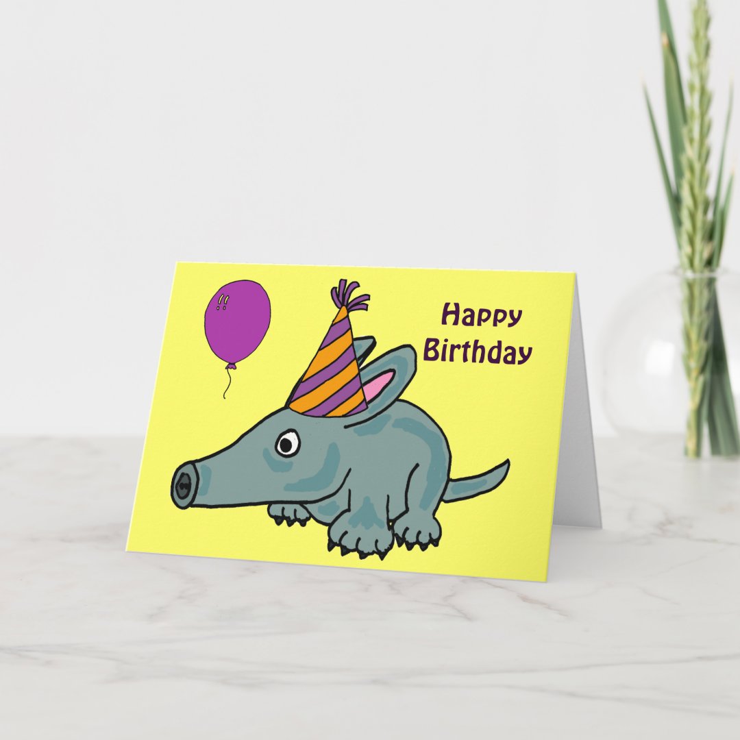 AD- Aardvark Birthday Card | Zazzle