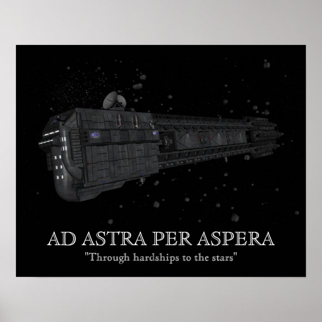 Ad astra per aspera motivational poster (Front)