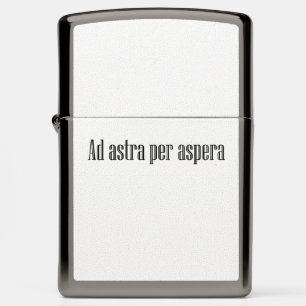 Ad astra per aspera zippo lighter