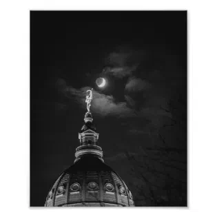 Ad Astra Shoots the Moon Photo Print