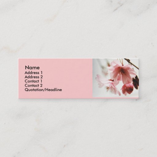 Customizable AD- Cherry Blossom Profile cards Business Card