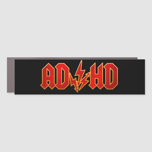 "AD/HD" rock Car Magnet (Front)