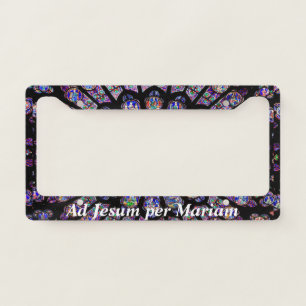 Ad Jesum per Mariam license plate frame