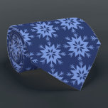 Ad Man Arrow-flake Snowflake Blue Two-sided Tie<br><div class="desc">Deep royal blue and peri blue colorway. This tie is inspired by advertising art of the fifties. This graphical snowflake is blue shown here on a royal blue background. (All background colors are customizable.) Fun tie for that conservative male with a sense of humor & a passion for life, especially...</div>