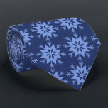 Ad Man Arrow-flake Snowflake Blue Two-sided Tie<br><div class="desc">Deep royal blue and peri blue colorway. This tie is inspired by advertising art of the fifties. This graphical snowflake is blue shown here on a royal blue background. (All background colors are customizable.) Fun tie for that conservative male with a sense of humor & a passion for life, especially...</div>