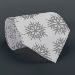 Ad Man Snowflake Foulard Steel Gray Two-sided Neck Tie<br><div class="desc">Silver and steel gray colorway. This tie is inspired by advertising art of the fifties. This graphical snowflake is steel gray shown here on a silver background. (All background colors are customizable.) Fun tie for that conservative male with a sense of humor & a passion for life, especially for the...</div>
