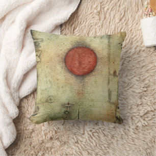 Ad Marginem by Paul Klee, Abstract Art Throw Pillow
