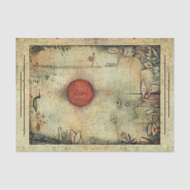 Ad Marginem by Paul Klee, Abstract Art  Tissue Paper (Front)