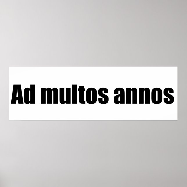 Ad multos annos poster (Front)