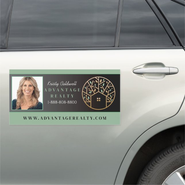 Ad Photo Real Estate Agent Realtor Broker Company Car Magnet (In Situ)
