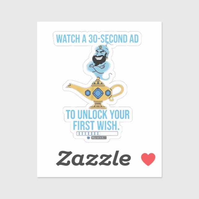 Ad supported magic the genie collection sticker (Sheet)