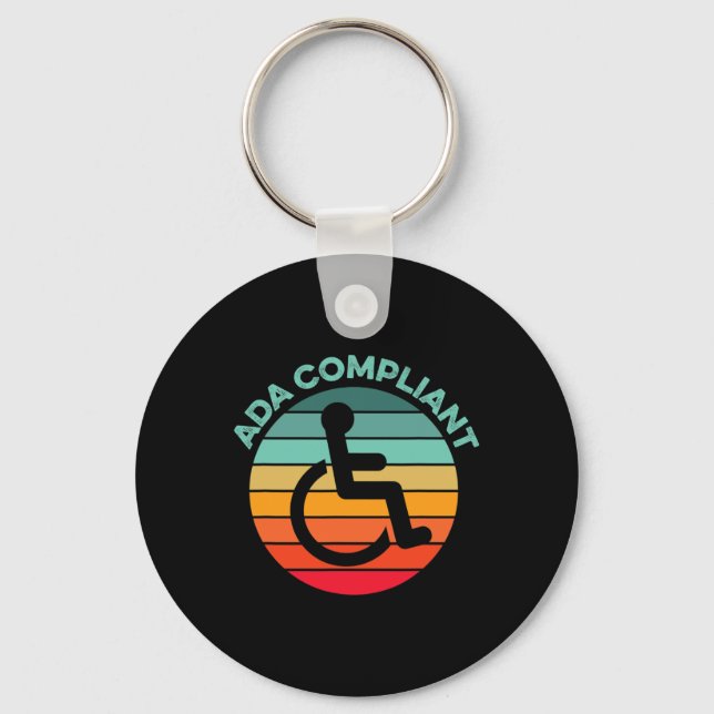 ADA Compliant Accessibility Compliance Disabled Ac Keychain (Front)