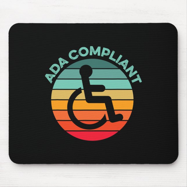 ADA Compliant Accessibility Compliance Disabled Ac Mouse Pad (Front)