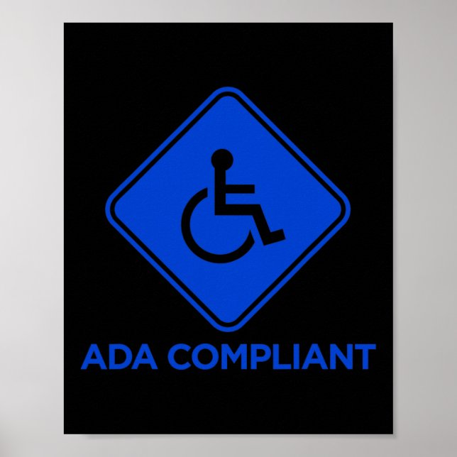 ADA Compliant Accessibility Disabled Compliance Ac Poster (Front)