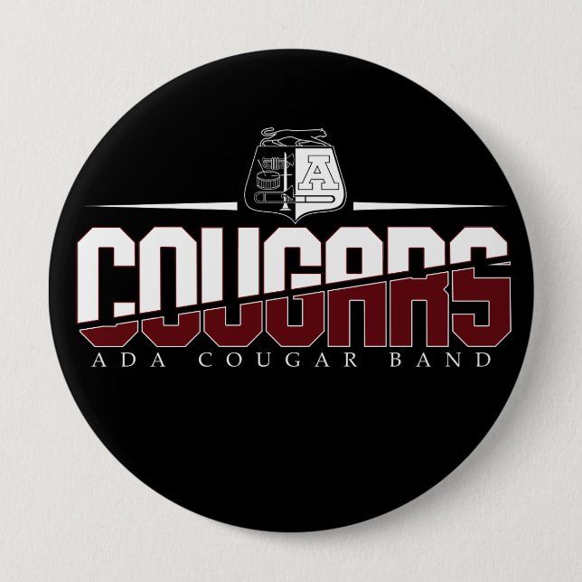 Ada Cougar Band Button (Front)