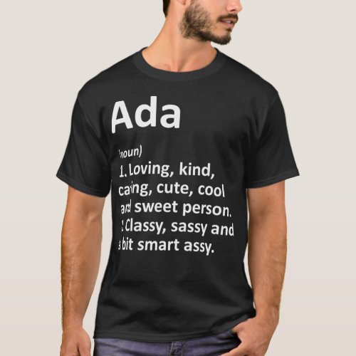 ADA Definition Personalized Name Funny Birthday Gi T_Shirt
