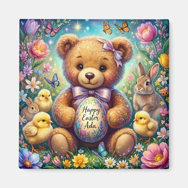 ADA ~ Easter Teddy ~  Magnet (Front)