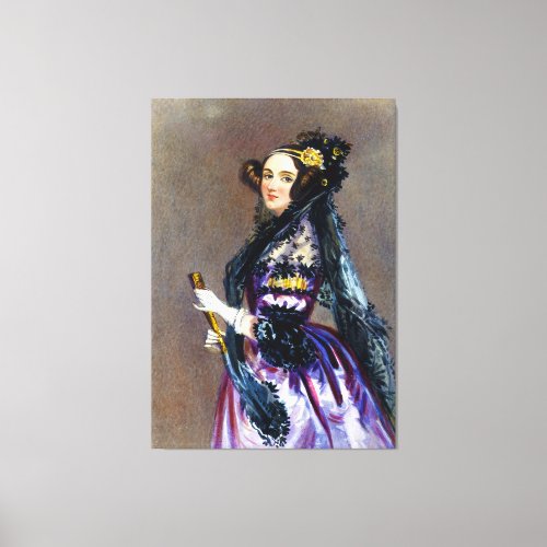 Ada King Countess of Lovelace by Alfred Chalon Canvas Print