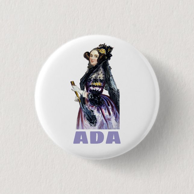 Ada Lovelace Button (Front)