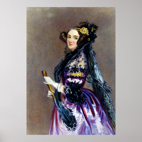 Ada Lovelace by Alfred Edward Chalon Poster