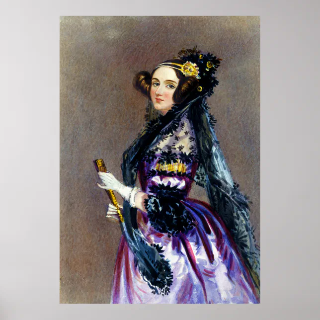 Ada Lovelace by Alfred Edward Chalon Poster | Zazzle