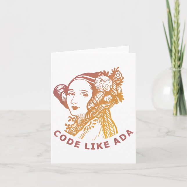 Ada Lovelace Dawn Gradient Code Like Ada  Card (Front)