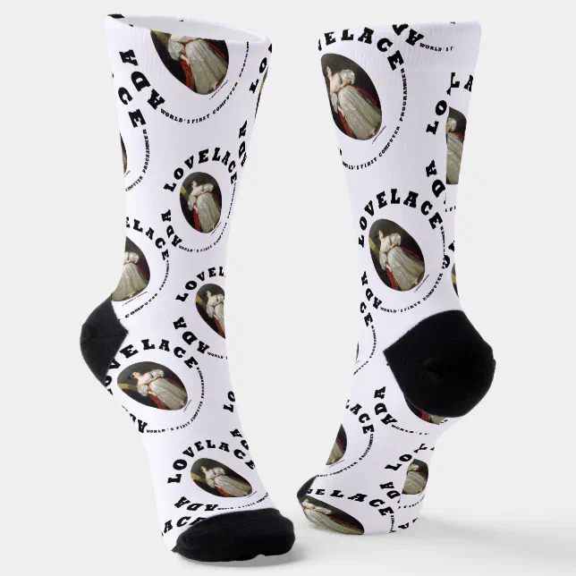 Sock Opera Computer Ada Lovelace World's First Computer Programmer Socks | Zazzle
