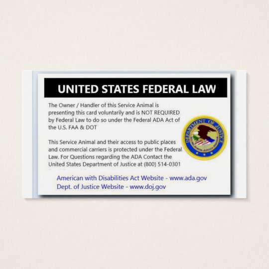 ada-service-dog-law-handout-cards-zazzle