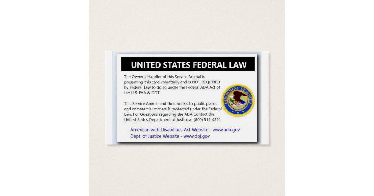 ada-service-dog-law-handout-cards-zazzle