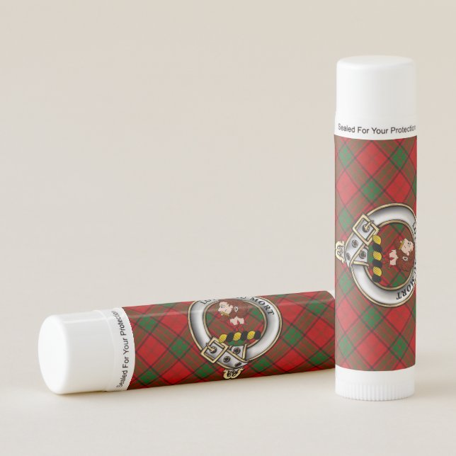 Adair Badge & Tartan Lip Balm (Front)