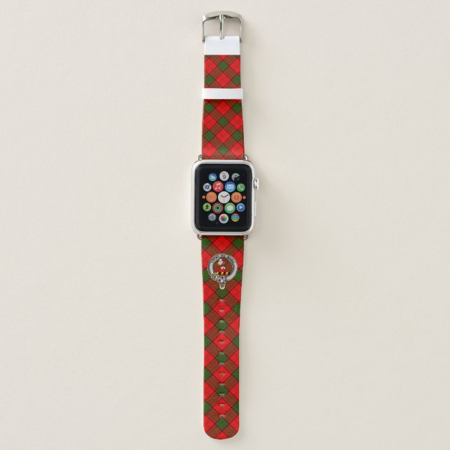 Adair Clan Badge & Tartan Apple Watch Band (Front)