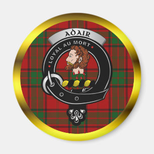Adair Clan Badge & Tartan Magnet