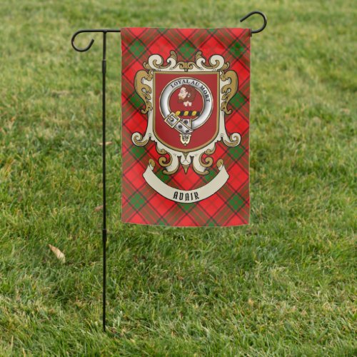 Adair Clan Badge & Tartan Personalized   Garden Flag