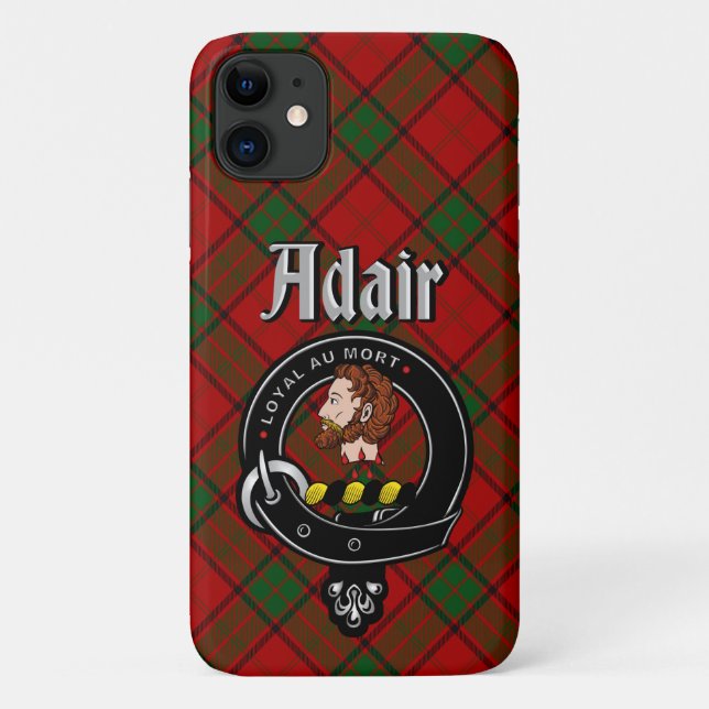 Adair Clan Badge & Tartan Phone Case (Back)