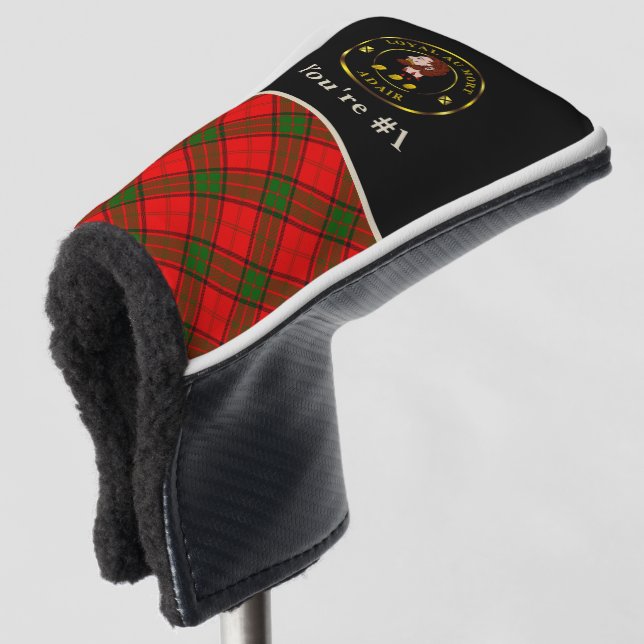 Adair Clan Crest Personalized Putter Golf Head Cover (3/4 Front)