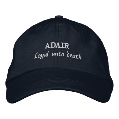 Adair Clan Motto Embroidered Hat