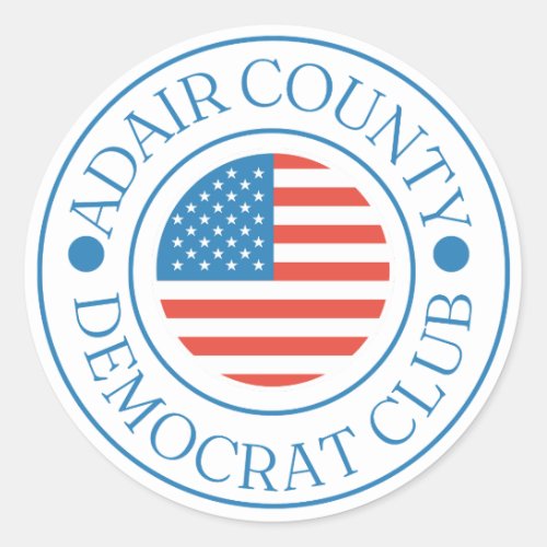 Adair County Democrat Club Logo Sticker