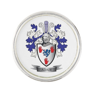 Adair Family Crest Coat of Arms Lapel Pin
