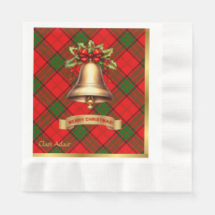 Adair Personalized Tartan Christmas Napkins